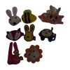 Colorful felt animal-shaped hairpins and cute cartoon headwear for girls and children Item Picture